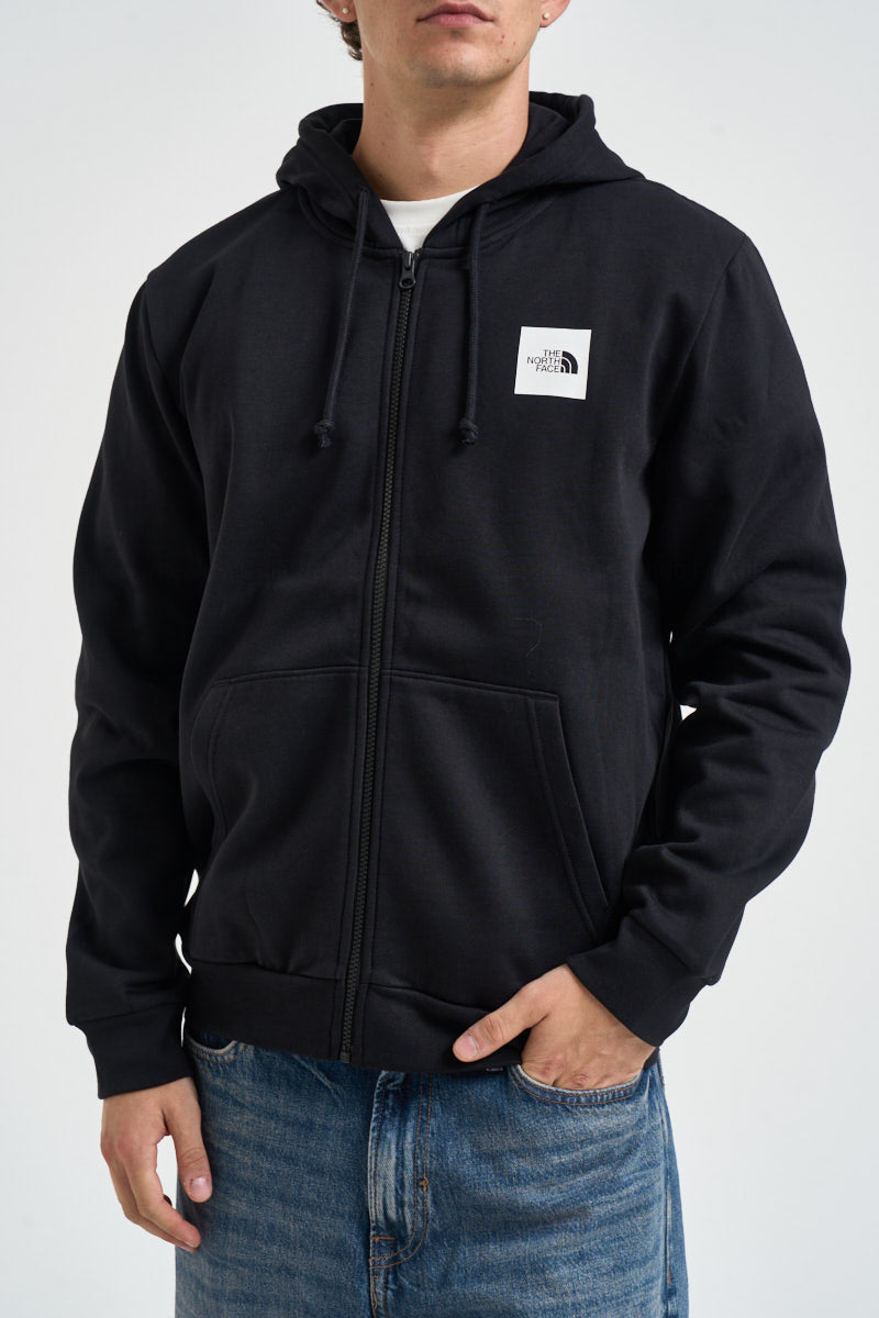 Felpa uomo full zip e box logo nera 8JAZ JK3 THE NORTH FACE 
