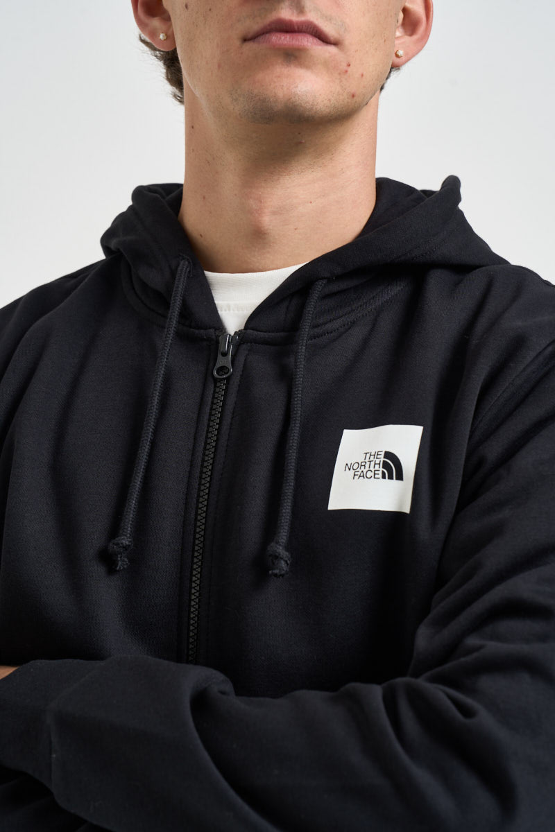 Felpa uomo full zip e box logo nera 8JAZ JK3 THE NORTH FACE 