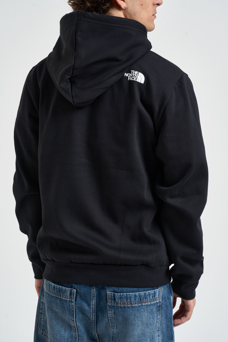 Felpa uomo full zip e box logo nera 8JAZ JK3 THE NORTH FACE 