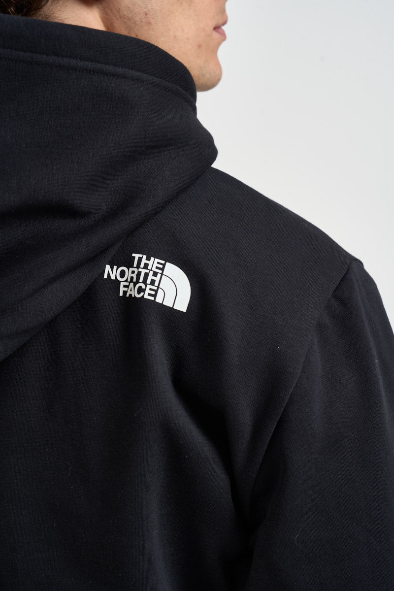 Felpa uomo full zip e box logo nera 8JAZ JK3 THE NORTH FACE 