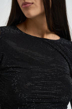 Body donna con strass nero ARCHES NERO TWENTY FOURHAITCH 
