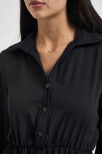 Abito donna maniche cut-out nero WE1426 NERO TWO WAY 