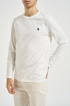 T-shirt uomo manica lunga bianca AKIO 101 U.S. POLO 