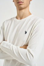 T-shirt uomo manica lunga bianca AKIO 101 U.S. POLO 