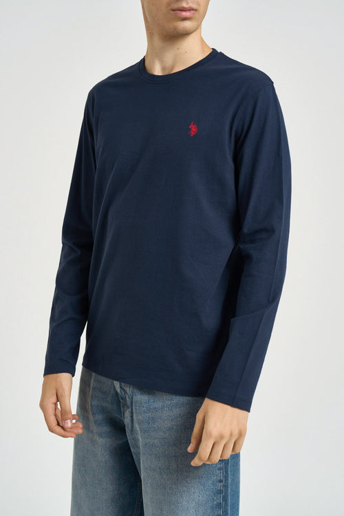 T-shirt uomo manica lunga blu - 2