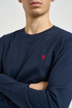 T-shirt uomo manica lunga blu AKIO 177 U.S. POLO 