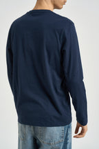 T-shirt uomo manica lunga blu AKIO 177 U.S. POLO 