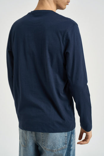 T-shirt uomo manica lunga blu - 4