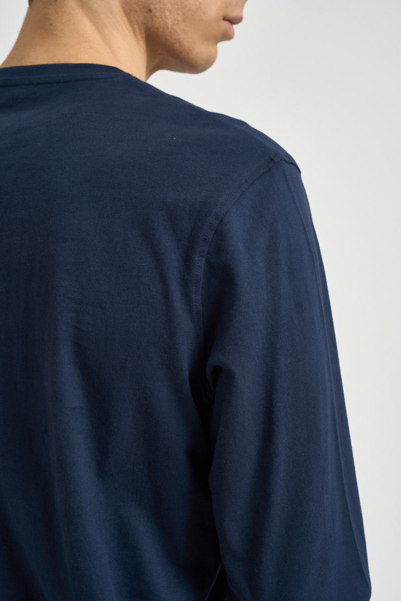 T-shirt uomo manica lunga blu AKIO 177 U.S. POLO 