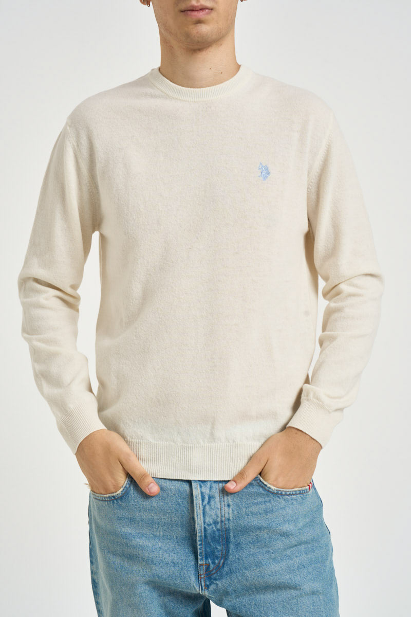 Maglia uomo girocollo in lana burro ERIN 101 U.S. POLO 