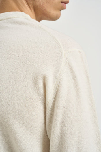 Maglia uomo girocollo in lana burro - 5