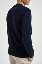 Maglia uomo girocollo in lana blu notte ERIN 177 U.S. POLO 