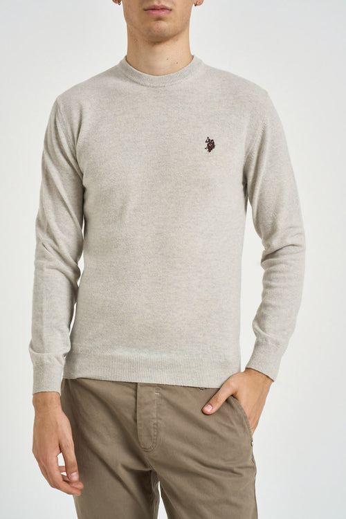 Maglia uomo girocollo in lana ghiaccio - 1