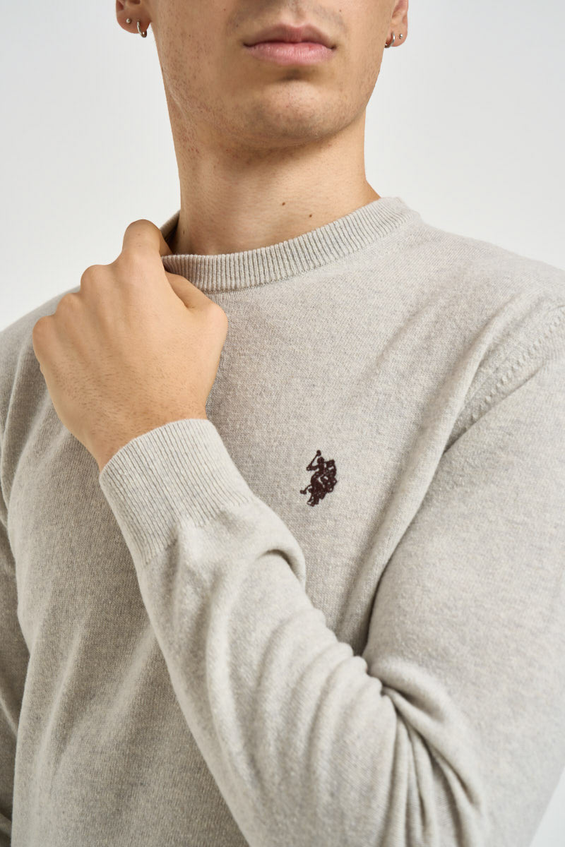 Maglia uomo girocollo in lana ghiaccio ERIN 184 U.S. POLO 