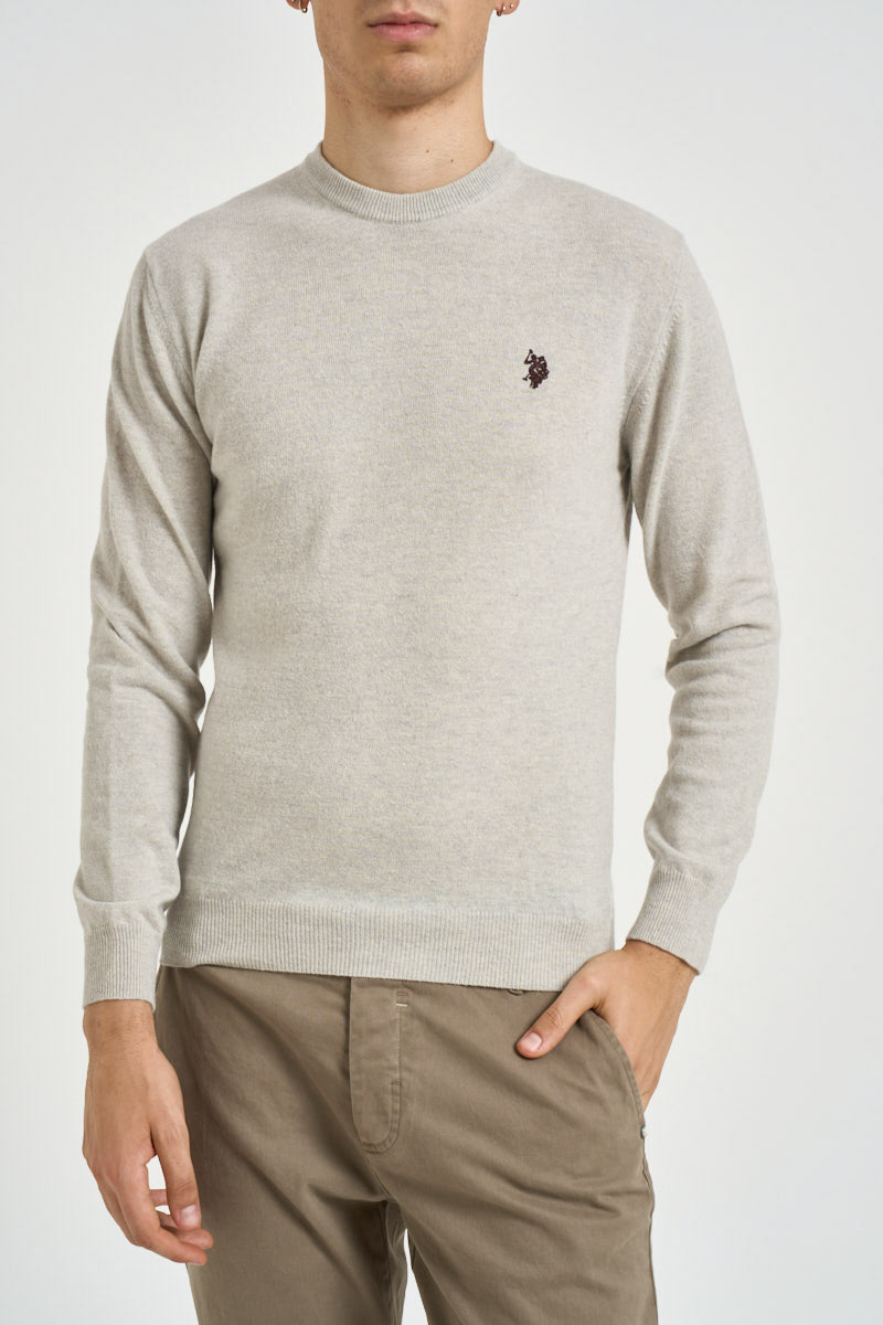 Maglia uomo girocollo in lana ghiaccio ERIN 184 U.S. POLO 