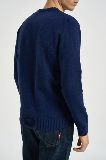 Maglia uomo girocollo bandiera americana blu - 4