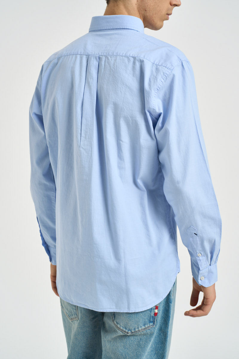 Camicia uomo in cotone Oxford celeste HERON 130 U.S. POLO 