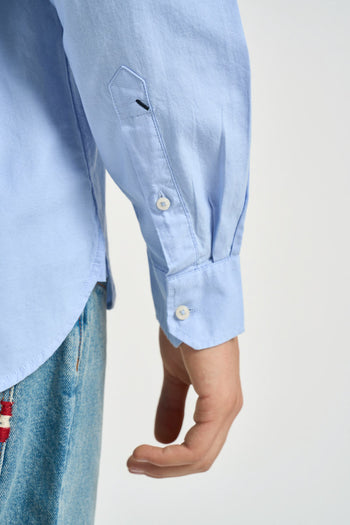 Camicia uomo in cotone Oxford celeste - 5