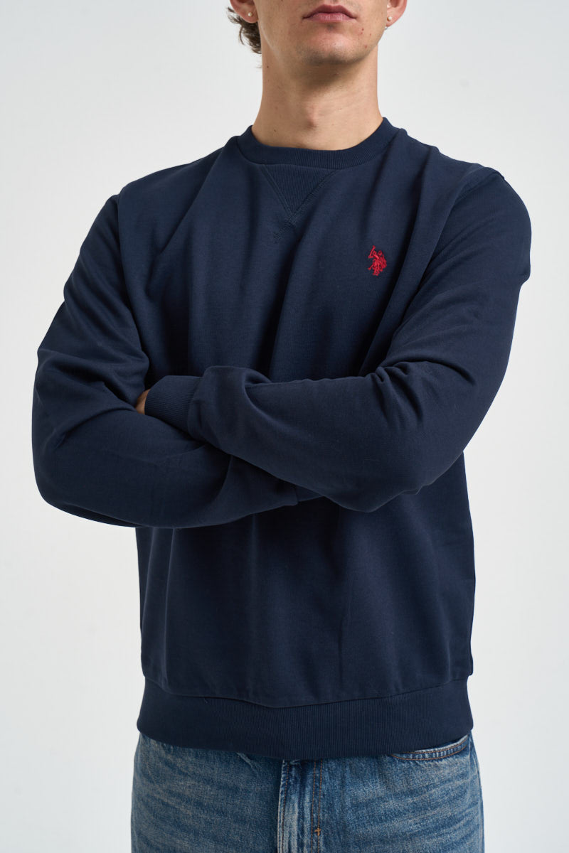 Felpa uomo girocollo blu MAX 177 U.S. POLO 