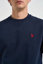 Felpa uomo girocollo blu MAX 177 U.S. POLO 
