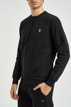 Felpa uomo girocollo nera MAX 199 U.S. POLO 