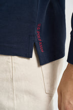 Polo uomo a maniche lunghe blu navy MUST 177 U.S. POLO 