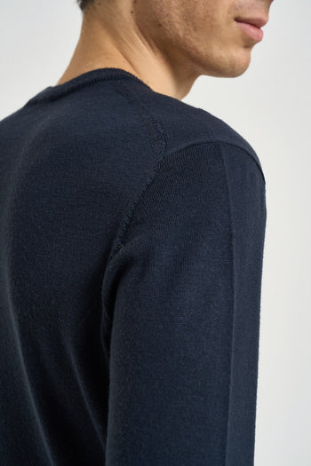 Maglia uomo girocollo blu navy - 6