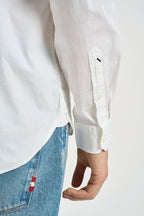 Camicia uomo in popeline bianca ZEDI 100 U.S. POLO 