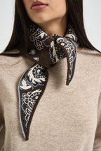 Foulard donna in maglia marrone 2AC2165 MORO VICOLO 