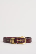 Cintura donna in cuoio bordeaux AAC0035 BORDEAUX VICOLO 