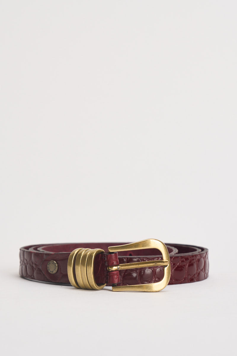 Cintura donna in cuoio bordeaux AAC0035 BORDEAUX VICOLO 