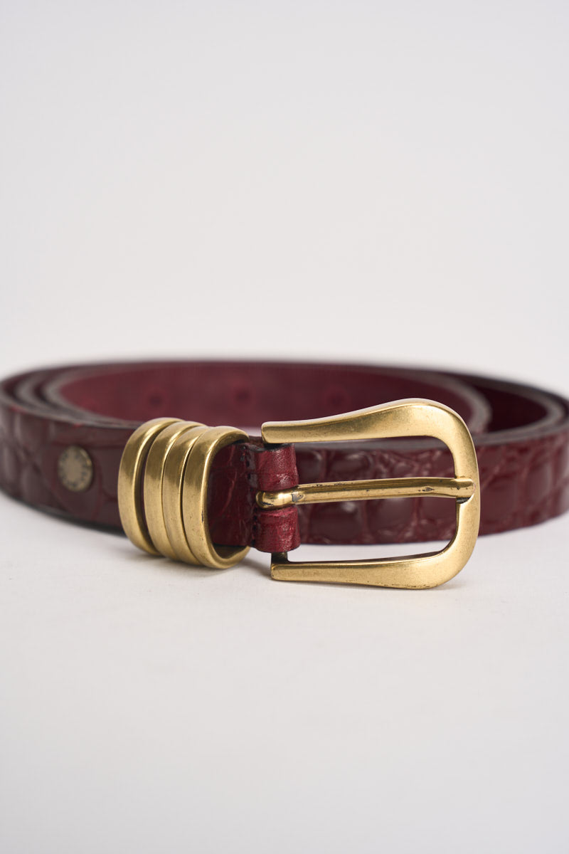 Cintura donna in cuoio bordeaux AAC0035 BORDEAUX VICOLO 