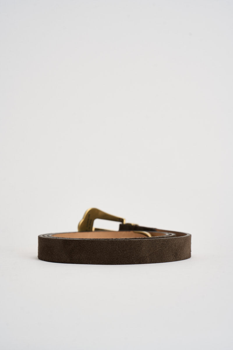Cintura donna in suede marrone scuro AAC0050 MORO VICOLO 