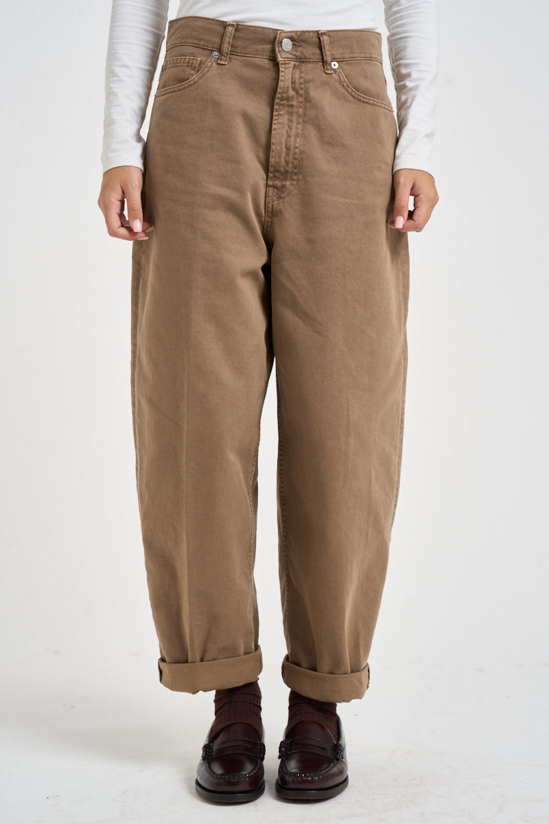 Jeans donna Laila relaxed fit in denim beige DAC5032 CAMMELLO VICOLO 