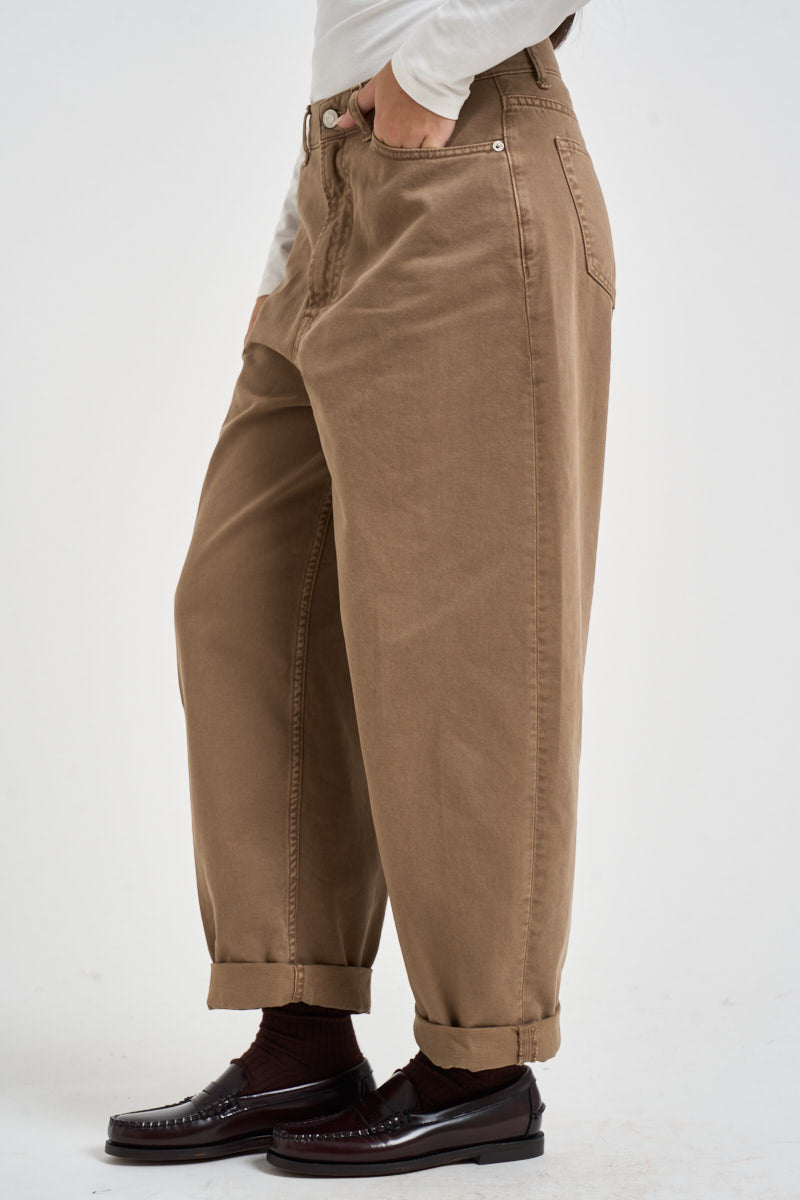 Jeans donna Laila relaxed fit in denim beige DAC5032 CAMMELLO VICOLO 