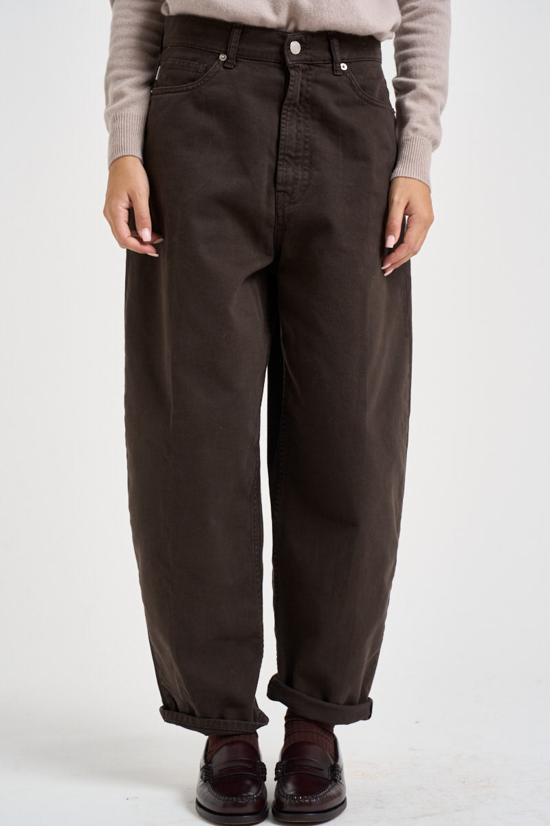 Jeans donna Laila relaxed fit in denim marroni DAC5032 MORO VICOLO 