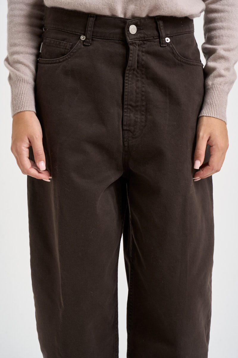 Jeans donna Laila relaxed fit in denim marroni DAC5032 MORO VICOLO 