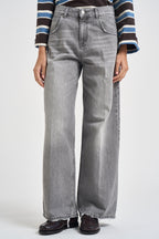 Jeans donna a palazzo délavé grigio chiaro DAC5125 GRIGIO VICOLO 