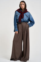 Camicia donna in denim blu medio DAC5131 DENIM VICOLO 