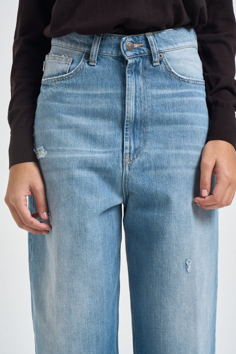 Jeans donna in denim azzurro DAC5252 BLU VICOLO 