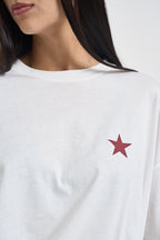 T-shirt donna con maniche svasate bianca RAC0252 NATURALE VICOLO 