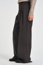 Pantaloni donna con pinces marrone scuro TAC0148 FONDENTE VICOLO 