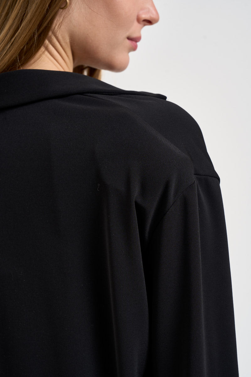 Abito donna a camicia corto nero TAC0375 NERO VICOLO 