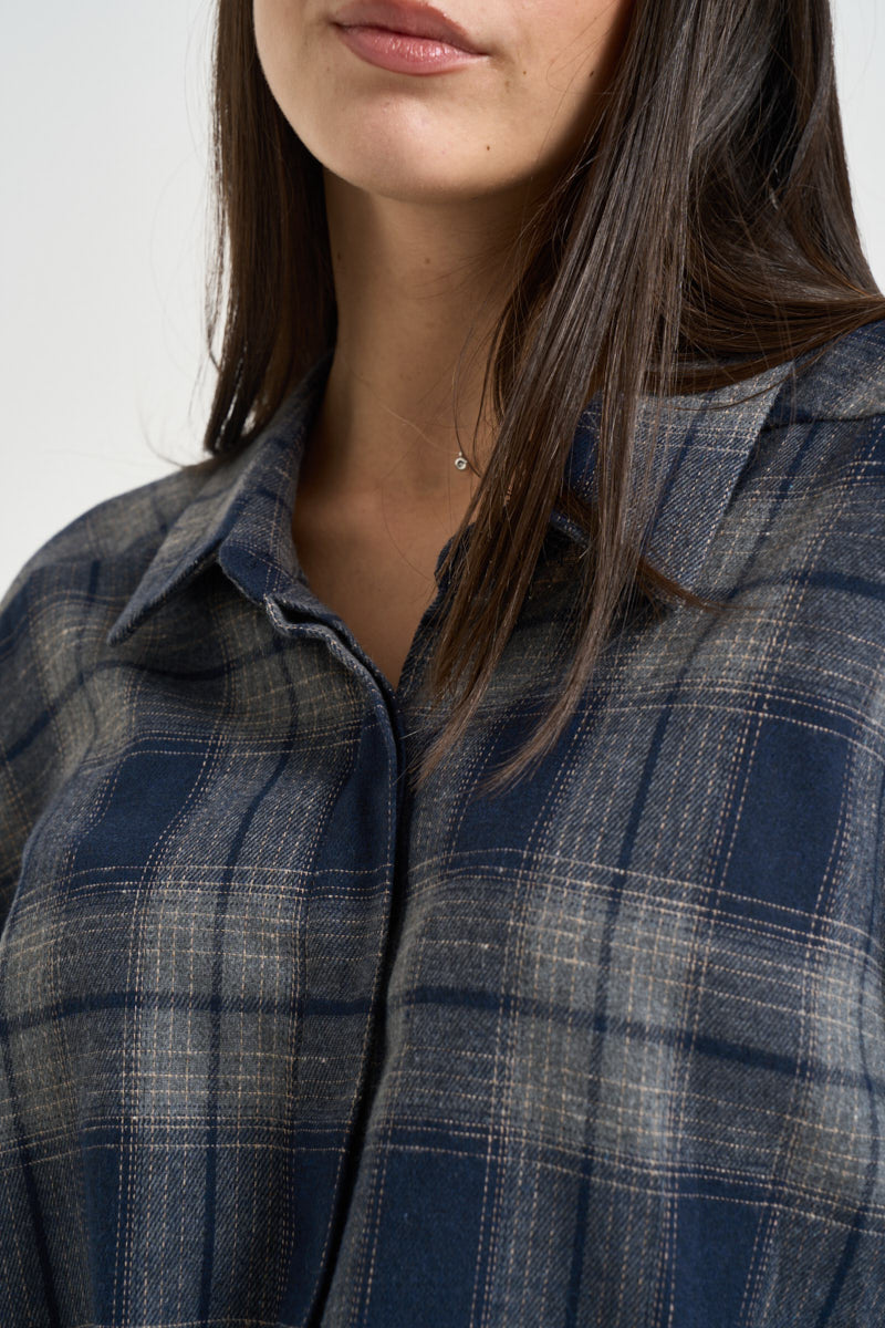 Camicia donna a quadri blu TAC1095 BLU VICOLO 