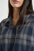Camicia donna a quadri blu TAC1095 BLU VICOLO 