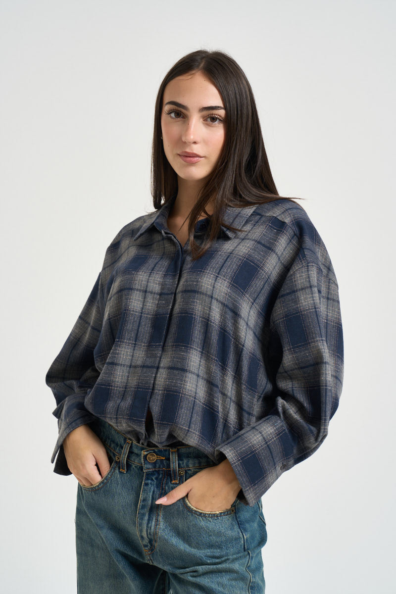 Camicia donna a quadri blu TAC1095 BLU VICOLO 