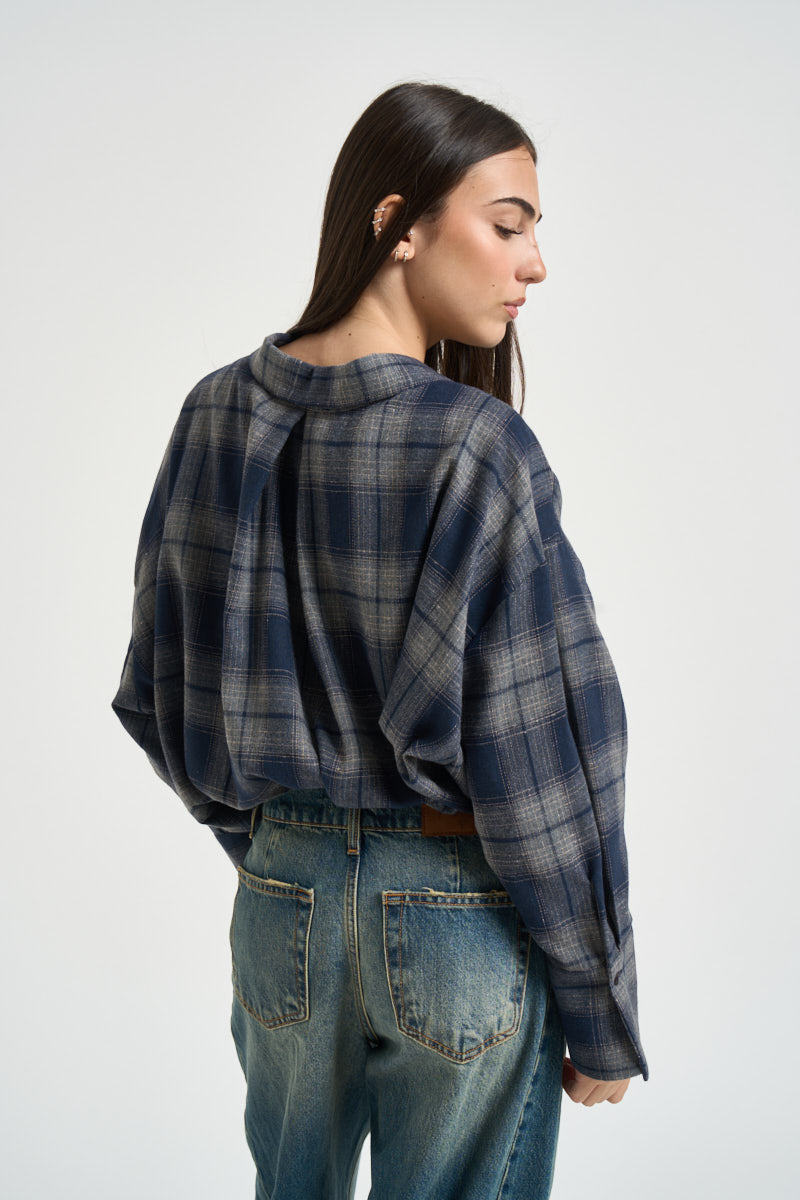 Camicia donna a quadri blu TAC1095 BLU VICOLO 