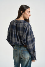 Camicia donna a quadri blu TAC1095 BLU VICOLO 
