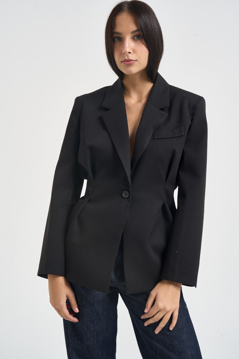 Blazer donna avvitato con pinces nero TAC1113 NERO VICOLO 