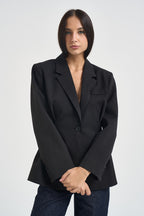 Blazer donna avvitato con pinces nero TAC1113 NERO VICOLO 